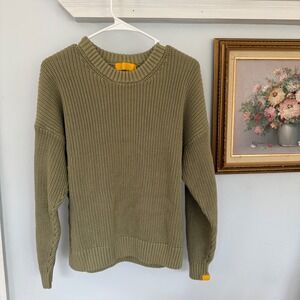 Yellow Label Co. Chunky Crewneck Cotton Knit Sweater‎ – XS